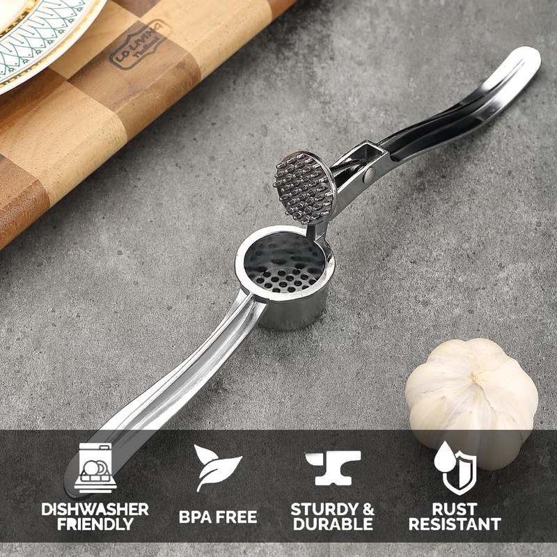 Berglander Garlic Press, No Need to Peel Garlic Mincer Tool