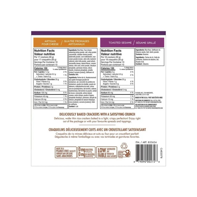 Crunchmaster Rice Crackers Variety Pack 10.5 oz 2 Pack –