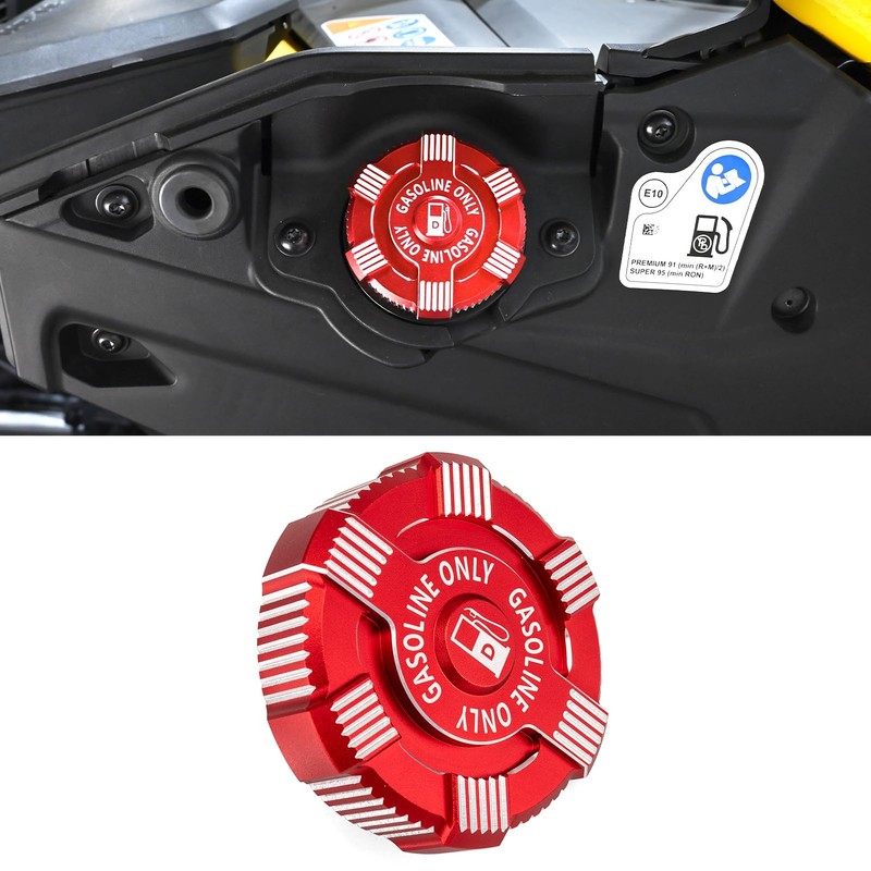 ROMELACK Red Gas Tank Cap 6061 Aluminum Fuel Caps Compatible