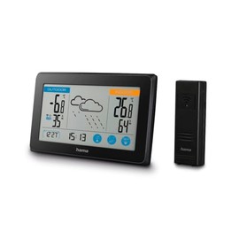 hama Germany "Touch" Weather Station, black