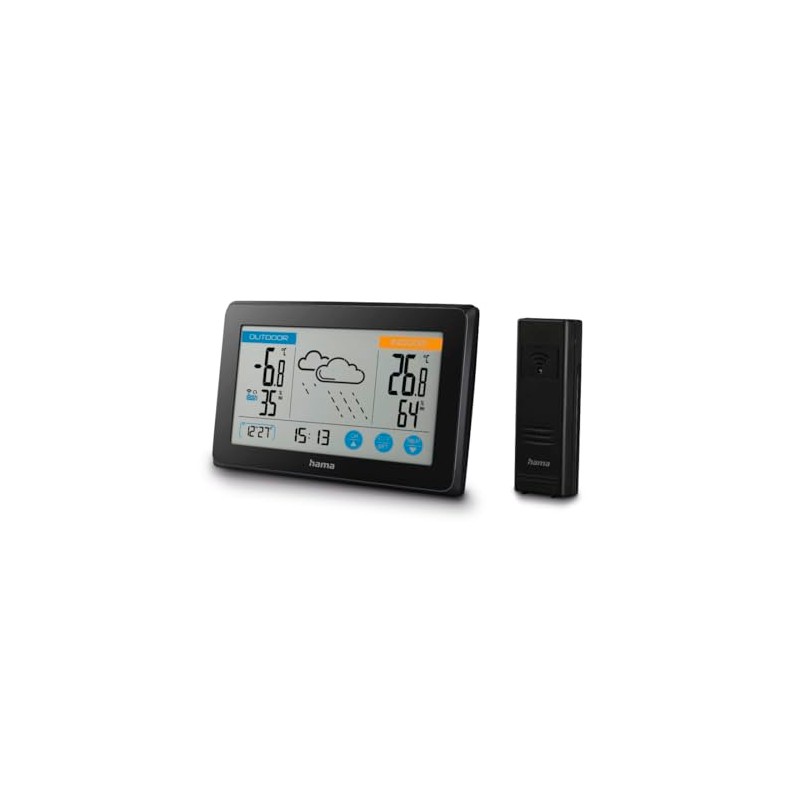 hama Germany "Touch" Weather Station, black