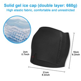 ​​​​USHOP Kühlmaske,Wiederverwendbare Migräne Maske mit 360° Gel-Kühlung & Kalt/Warm-Kompresse – Einstellbare Schlafmaske für Kopfschmerzen,geschwollene Augen,Nebenhöhlen & Stressabbau(Schwarz)​