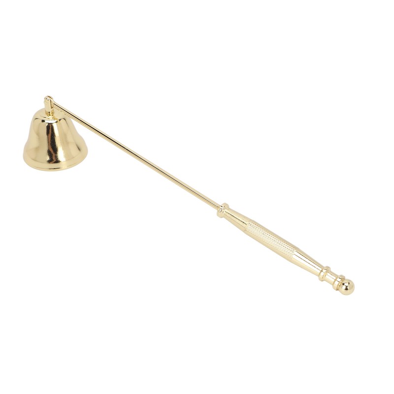 3pcs Candle Snuffer Golden Iron Plating Bell Shaped Long Handle