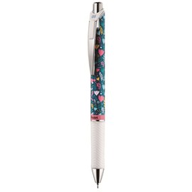 Pentel Energel BLN75 Kawaii Tropic Garden Party, Retractable Gel Rollerball Pens, Fine Tip 0.5 mm, Black Ink, Pack of 12