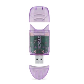 eTECH Collection USB 2.0 SD/SDHC/SDXC Memory Card Reader/Writer - Support SanDisk Kingston 256GB 128GB 64GB 32GB 16GB SDXC Ultra Extreme SDHC (Card Reader ONLY, No Memory Cards) (Purple, 1 Pack)