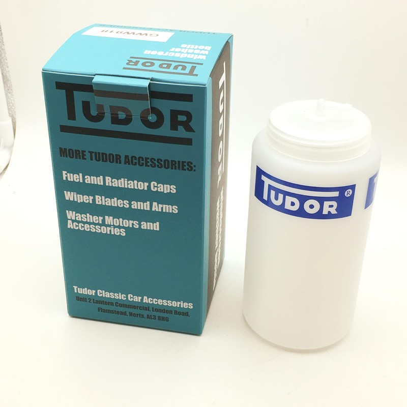 Tudor Plastic Windscreen Washer Bottle and Stainless Steel Bracket for