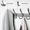 TICONN Wall Mounted Coat Rack, Five Heavy Duty Tri Hooks