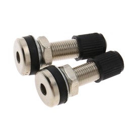 SING F LTD 2pcs Car Motocycle Tyre Tire Valve Tubeless Metal Valve Stems with Dust Caps