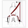 C-HORSE 2 Retractable 3 Point Safety Red Seat Belt Straps