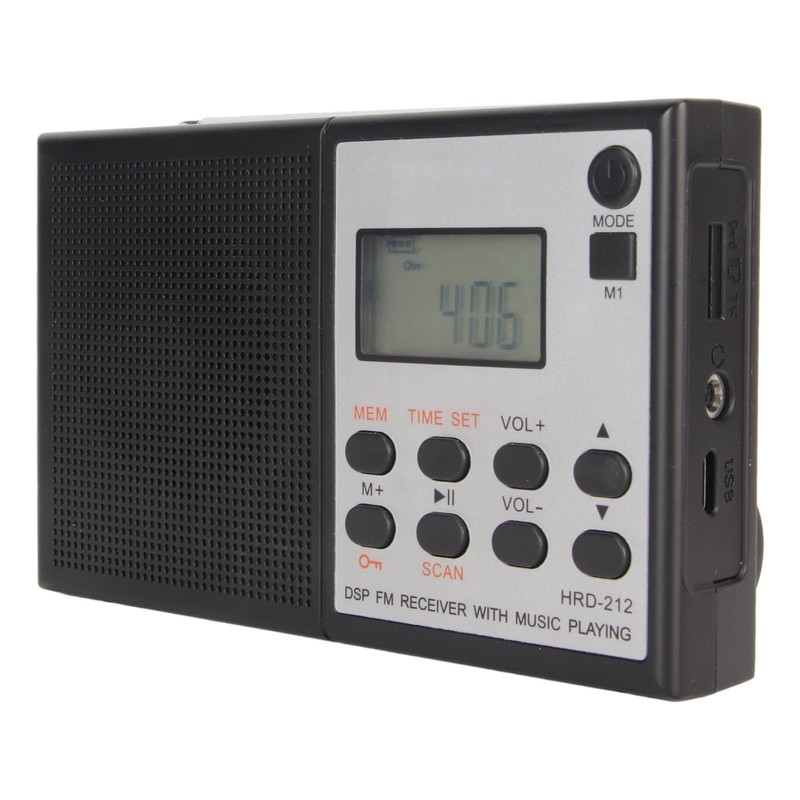 Digital Radio Bluetooth MP3 Player Rechargeable Supports Memory Card DSP
