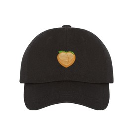 DSY Lifestyle Peach Dad hat - Black Baseball Cap- Unisex
