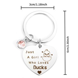 SPMatrix Duck Gifts, Duck Gifts For Women, Duck Gifts For Girls, Gifts For Animal Lover, Ducks Keyring, Birthday Gifts For Women Girls, Duck Keyring