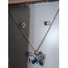 Believe by Brilliance Crystal Silver Plated Butterfly Necklace & Earring