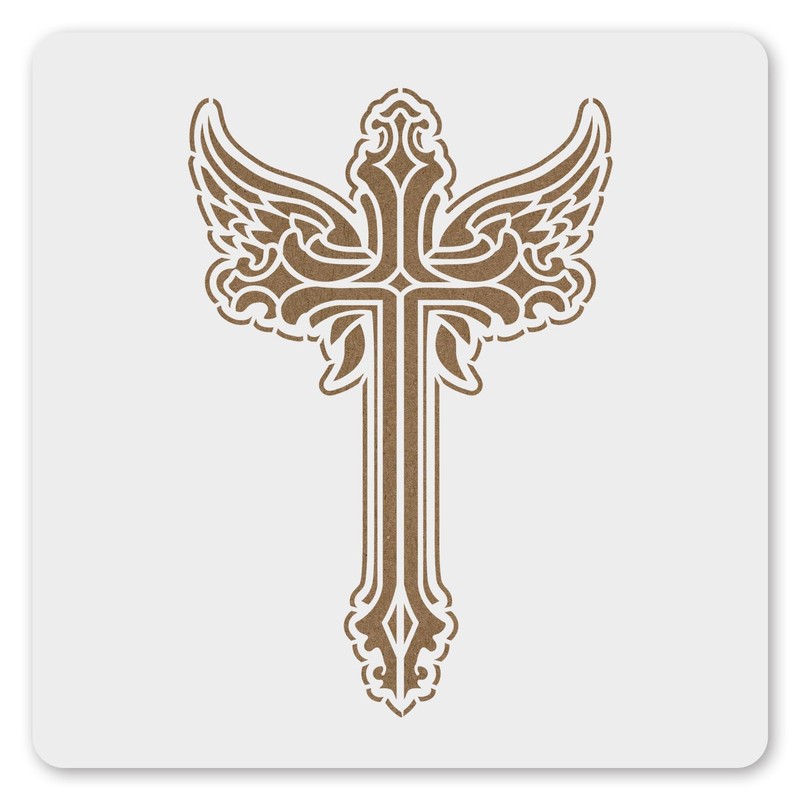MAGJUCHE Cross Stencil 6 Inches, Reusable Cross Stencil for Painting