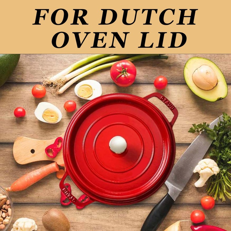 2-Pack Stainless Steel Dutch Oven Replacement Knob Handles, Universal Fit