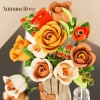 Unbranded 868PCS Rose Bouquet Building Blocks Eternal Flower Vase Model