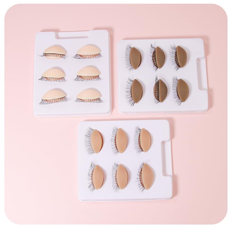 ANNAFRIS 6 Pairs Removable Eyelids with Lashes, Replaced Eyelid Mannequin