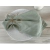 Linen Napkins –100% French Flax – Hemstitch Stonewashed Pure Linen