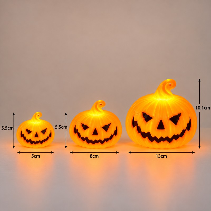 Halloween Pumpkin Lantern for Party Decor – Ghost Face Candle