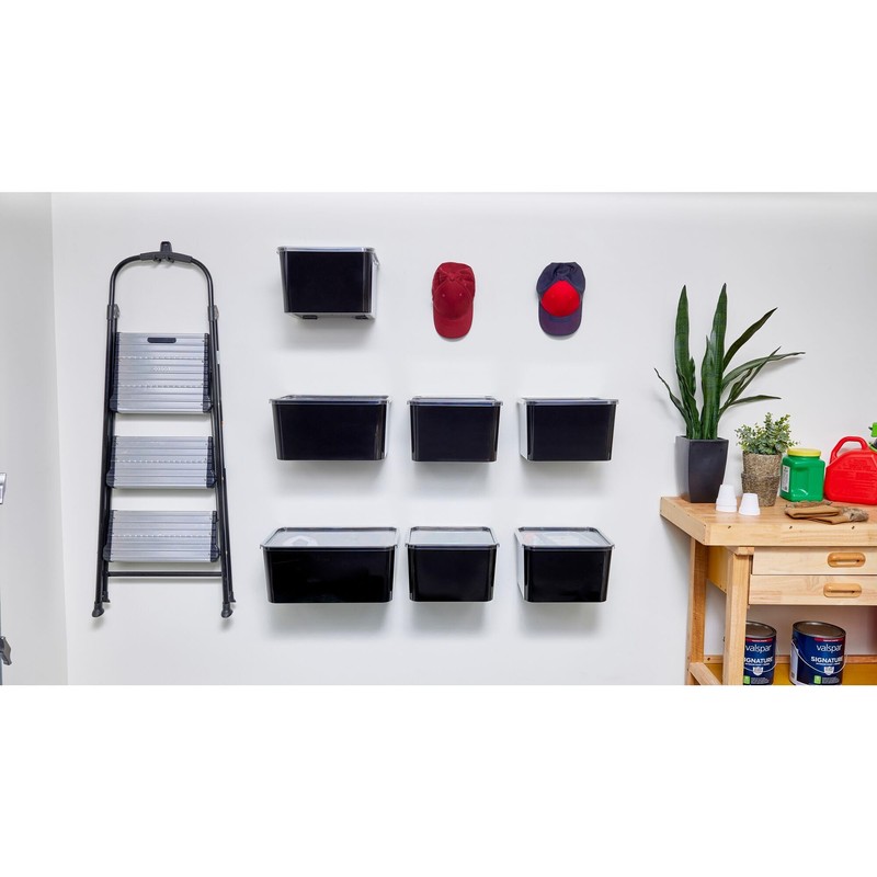 iDesign Storage Bin with Lid & Wall Mount Bracket, The