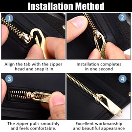 15-Piece Set of Heavy Duty Zipper Grippers, Universal Replacement Pull Tabs for Clothing, Jackets, Pants, Jeans, Purses, Bags, and Crafts - Includes 5 Assorted Colours