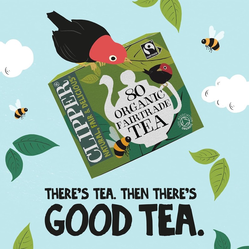Clipper Organic Everyday 80 Tea Bags | Unbleached, Plastic Free,