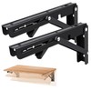 Folding Shelf Brackets Max. Load 580 lb, 10 Inch Black