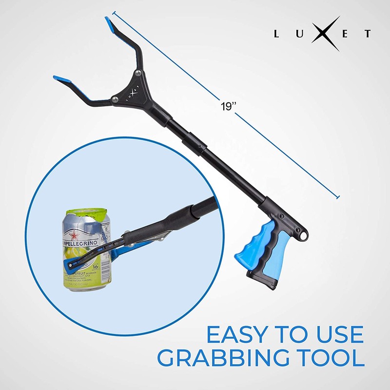 Grabber Reacher Tool, Luxet Long Steel Foldable Pick Up Stick,