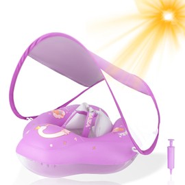 WYRIAZA Baby Float with Canopy Baby Pool Float with Canopy Toddler Swimming Float for Pool 12-24 Months Toddler Swim Float Infant Pool Floats 3-6 Months