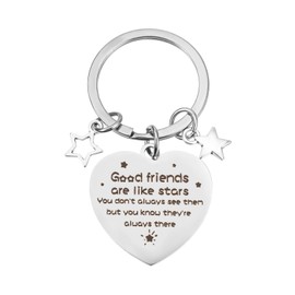 Lnngub Friendship Gifts for Best Friend, Friend Keychain Best Gifts for Friends Colleagues Brothers Sisters Birthday Gifts Heart Keychain Friend Gifts for Women Girl Birthday