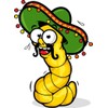 Zirni Tequila Worm Sombrero Mexico Drink Cartoon Sticker Decal Design