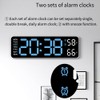 Iegefirm Large Digital Wall Clock, Temperature and Humidity Week Display,
