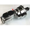 espeedpro21 Chrome 8" Dual Power Booster Flat Top Master Brake