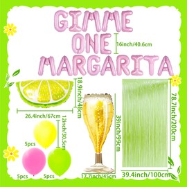 JeVenis Pink Margarita Party Decorations Margarita Theme Party Big Birthday Balloons