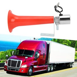 ar,turkish whistle horn 12v,24v air horns for trucks,180DB Red Air Horn Universal Purpose 12V/24V Pressure Whistle Horn for Cars Trucks SUVs Motorcycles