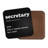 Secretary Square Coaster - Office Work New Job Dictionary Regular