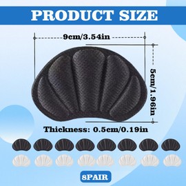 8 Paar Fersenpolster Schuhe,Premium Fersenpolster Schuheinlagen,Unsichtbare Fersenpolster gegen Rutschen & Blasen,Fersenschutz für Schuhe,Hackenpolster Schuhes,für zu große Schuhe & Stiefel