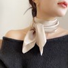 Ciormis 100% Silk Scarfs-21 x 21 small Champagne Pure silk