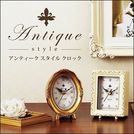 ユーパワー Antique Style アンティークスタイルクロック オーバル アンティークバニラ AC-01806