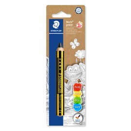 STAEDTLER 141-2B Noris Junior Graphite Pencil for Toddlers Aged 2+ - 2B (Pack of 1), Black