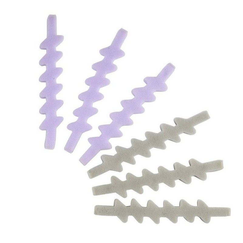 Conair Heatless Z-Shaped ZigZag Foam Hair Rollers, Assorted Colors, 6-Pieces