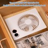 Ultra Thin Table Fan Desktop Flat Battery Operated Standing Hanging