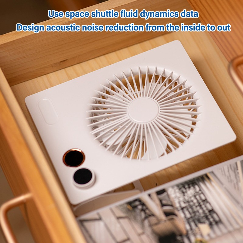Ultra Thin Table Fan Desktop Flat Battery Operated Standing Hanging