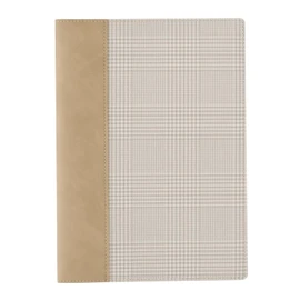 NOLTY 4520 Nolty Notebook Cover, Ecliflect A5, Mocha x Check, Efficiency Notebook