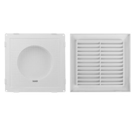 Awenta Lftungsgitter Abschlussgitter Insektenschutz rund ? 100 mm wei? ABS Gitter