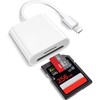 Belcompany 2 in 1 Lightning to SD Card Reader for