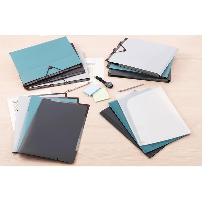 Nakabayashi DF-A411E-B Bag-In File A4 6 Pockets Blue