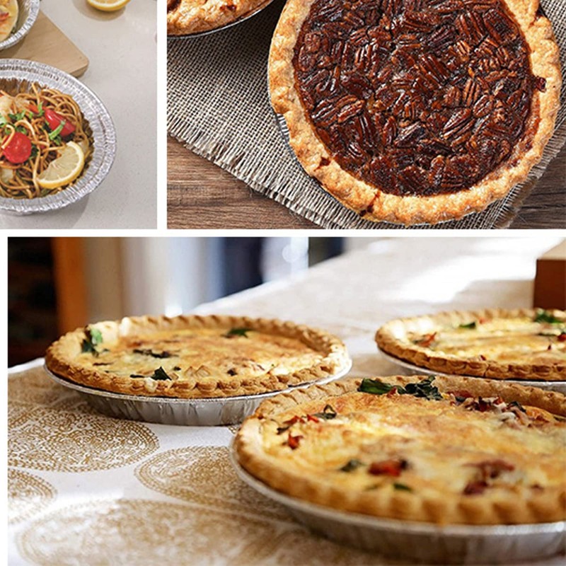 Waytiffer 9" Pie Pans (10pack) - Disposable Aluminum Foil Pie