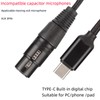 USB Microphone Cable, USB C Male to XLR Female Mic