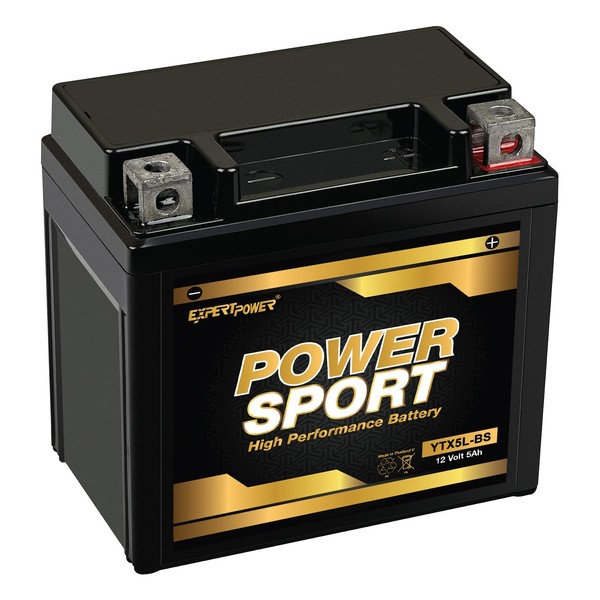 YTX5L-BS Battery replacement (5Ah, 12v, Sealed) Maintenance Free Battery ExpertPower®